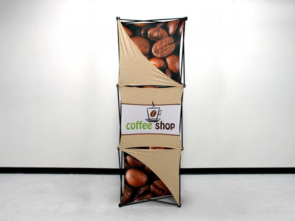 X1 2.5 ft. -- 1x3 O Fabric Pop-Up Display