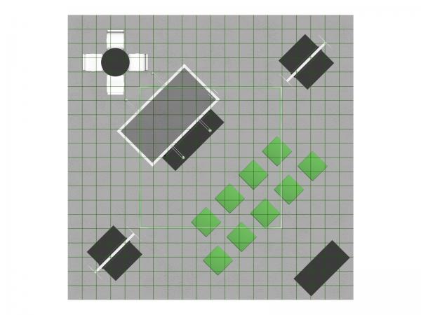 RE-9121 Rental Trade Show Island Exhibit -- Plan View