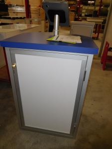 MOD-1267 Modular Counter with iPad Swivel Mount and Locking Storage