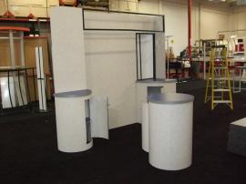 Euro LT Custom Modular Display with Peninsula Counter and Round Pedestal -- Image 1