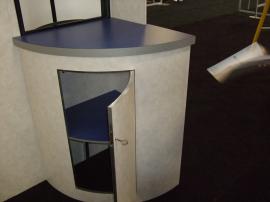 Euro LT Custom Modular Display with Peninsula Counter and Round Pedestal -- Image 3