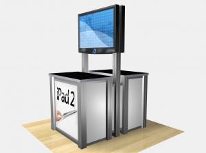 REPN-1233  /  Double-Sided Rectangular Counter Kiosk